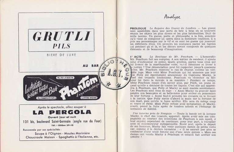 Les programmes de Théatre de l\